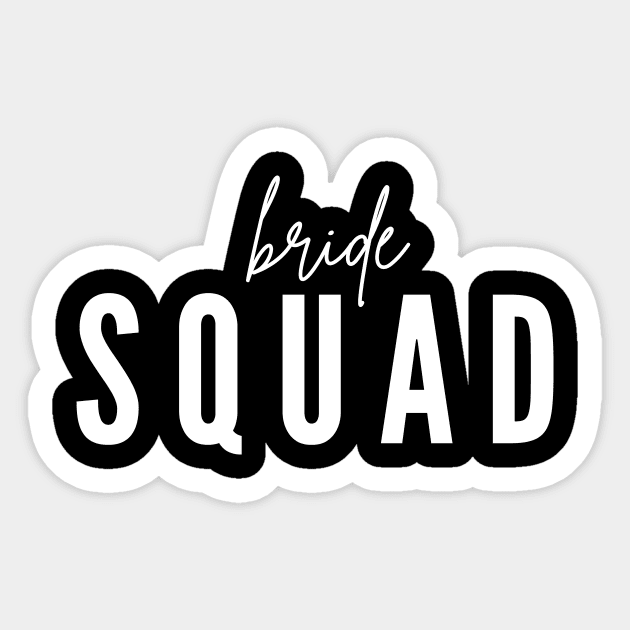 Bride Squad Sticker by Little Designer